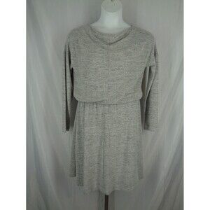 Banana Republic Knit Dress Size Medium Gray Heathered Cowl Neck New